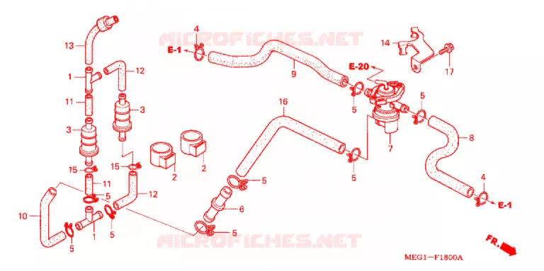 COMMANDE INJECTION D'AIR SOUPAPE Honda MOTO 750 SHADOW 2005  VT750CA5
