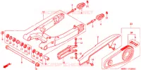 BRAS OSCILLANT pour Honda VTR 1000 SUPER HAWK de 2001