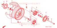 ROUE ARRIERE pour Honda SUPER HAWK 996 de 2005