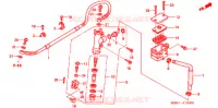 MAITRE CYLINDRE DE FREIN ARRIERE pour Honda VTR 1000 FIRE STORM de 1999