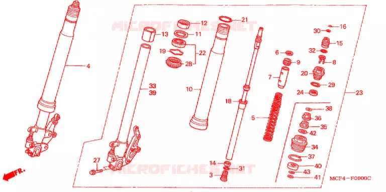 FOURCHE Honda MOTO 1000 SP 2005  VTR1000SP5