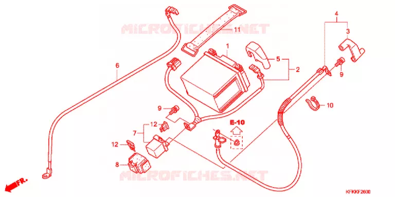 BATTERIE Honda MOTO 250 VTR 2014  VTR250FD