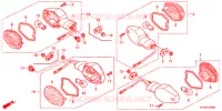 CLIGNOTANT pour Honda VTR 250 FAIRING de 2016