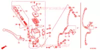 MAITRE CYLINDRE DE FREIN AVANT pour Honda VTR 250 FAIRING de 2017
