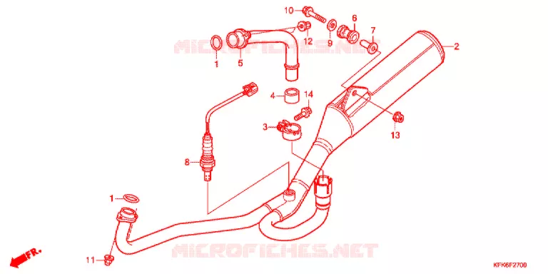 SILENCIEUX D'ECHAPPEMENT Honda MOTO 250 VTR 2017  VTR250H