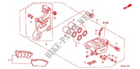 ETRIER DE FREIN ARRIERE ('05 '08) pour Honda VTX 1800 C Black crankcase, Polished parts de 2005
