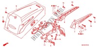 GARDE BOUE ARRIERE   SUPPORT (VTX1800F) pour Honda VTX 1800 F Black crankcase, Chomed forks covers and handlebar de 2005