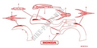 AUTOCOLLANTS (VTX1800N'07,'08) pour Honda VTX 1800 N Black crankcase de 2008