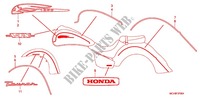 AUTOCOLLANTS (VTX1800R/S/T/N'06) pour Honda VTX 1800 R Silver crankcase de 2006