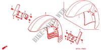 GARDE BOUE AVANT pour Honda VTX 1800 R Black crankcase, Chromed forks cover, Radiato chrome side cover de 2004