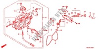 CORPS DE PAPILLON pour Honda VTX 1800 R Black crankcase, Chromed forks cover, Radiato chrome side cover de 2006