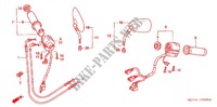 COMMODOS   POIGNEES   CABLES pour Honda VTX 1800 S Silver crankcase, Chromed forks covers de 2005
