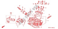 CULASSE DE CYLINDRE ARRIERE pour Honda VTX 1800 S Silver crankcase, Chromed forks covers de 2005