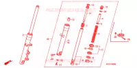 FOURCHE pour Honda 125 VARADERO LIMITED de 2005