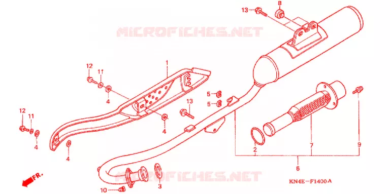 SILENCIEUX D'ECHAPPEMENT Honda MOTO 100 XR 2003  XR100R3