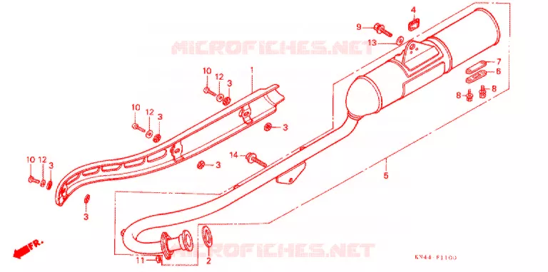 SILENCIEUX D'ECHAPPEMENT Honda MOTO 100 XR 1985  XR100RF