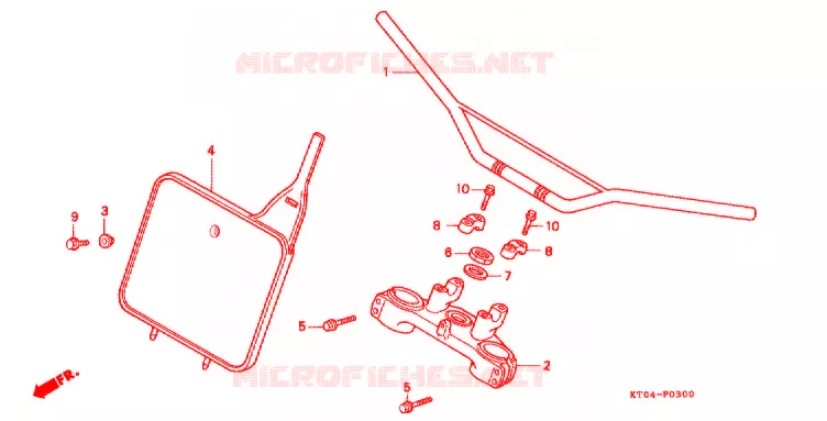 GUIDON Honda MOTO 200 XR 1999  XR200RX