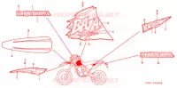 T (4) pour Honda XR 250 BAJA With speed warning light de 1997