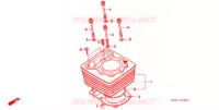 CYLINDRE pour Honda XR 250 BAJA Without speed warning light de 1999