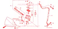 MAITRE CYLINDRE DE FREIN AVANT pour Honda XR 250 BAJA Without speed warning light de 1999