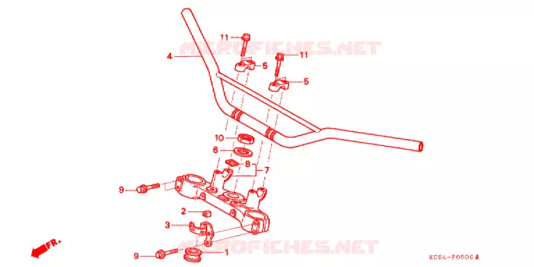 GUIDON Honda MOTO 250 XR 2004  XR250R4