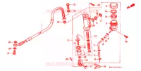 MAITRE CYLINDRE DE FREIN ARRIERE pour Honda XR 250 R de 1990