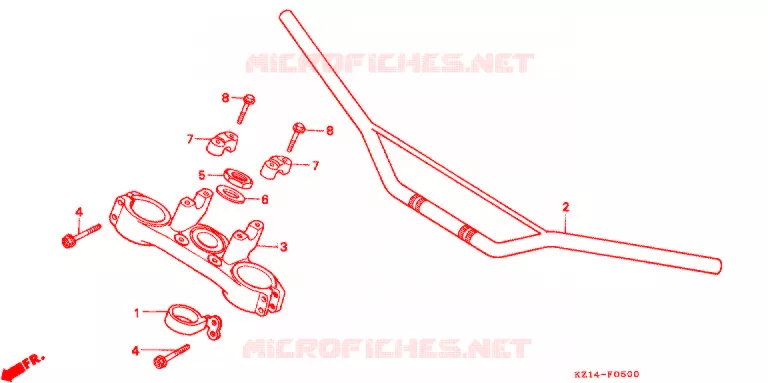 GUIDON Honda MOTO 250 XR 1995  XR250RS