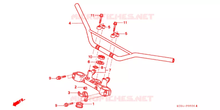 GUIDON Honda MOTO 250 XR 1996  XR250RT