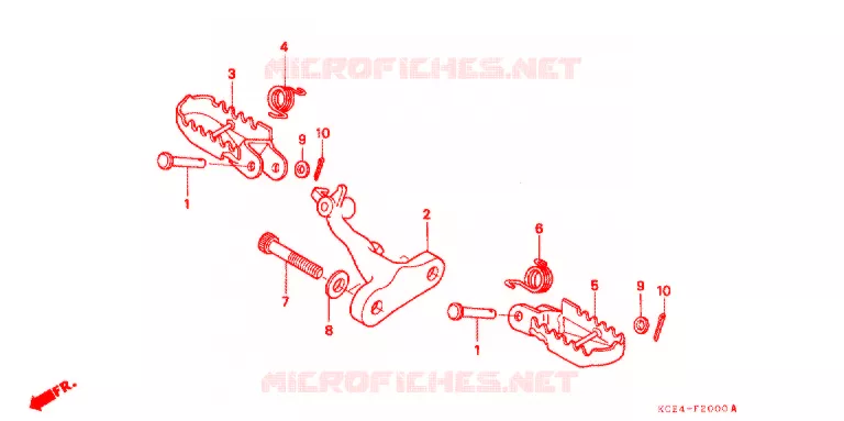 REPOSE PIED Honda MOTO 250 XR 1996  XR250RT