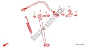 BEQUILLE LATERALE pour Honda XR 250 With speed warning light de 1999