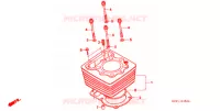 CYLINDRE pour Honda XR 250 With speed warning light de 1999