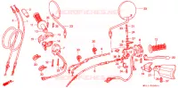 LEVIER DE GUIDON   CABLE   COMMODO pour Honda AFRICA TWIN 750 TYPE 2 de 1992