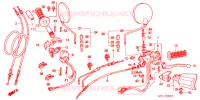 LEVIER DE GUIDON   CABLE   COMMODO pour Honda AFRICA TWIN 750 de 1995