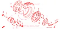 ROUE ARRIERE pour Honda Z 50 R de 1997