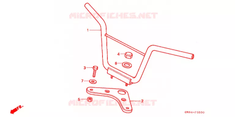 GUIDON Honda MOTO 50 Z50 2000  Z50RX