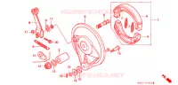 FLASQUE   MACHOIRES DE FREIN ARRIERE pour Honda JAZZ 50 de 1995
