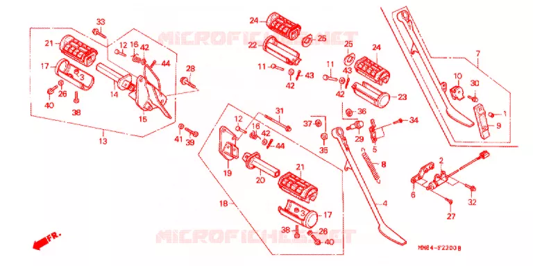 REPOSE PIED Honda MOTO 1100 SHADOW 1988  VT1100CJ