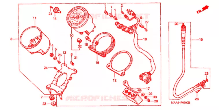COMPTEUR Honda MOTO 1100 SHADOW 2003  VT1100C3