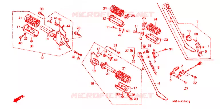 REPOSE PIED Honda MOTO 1100 SHADOW 1988  VT1100CJ