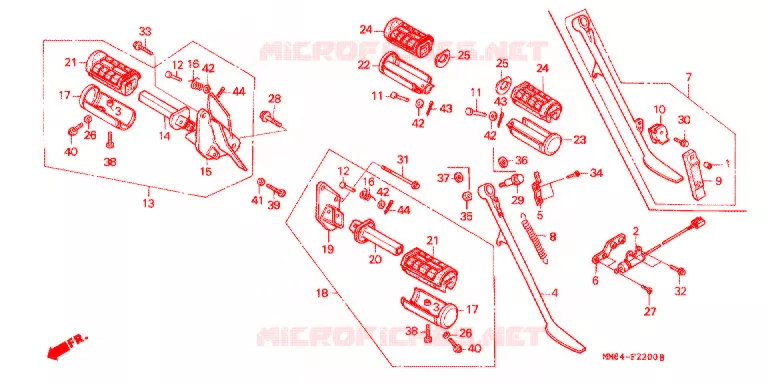 REPOSE PIED Honda MOTO 1100 SHADOW 1990  VT1100CL