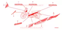 AUTOCOLLANTS (2) pour Honda WAVE 125 NEXT GENERATION de 2007