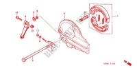 FLASQUE   MACHOIRES DE FREIN ARRIERE (2) pour Honda EX5 DREAM 100, Electric start de 2011