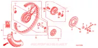 ROUE ARRIERE pour Honda PRESS CUB 50 DELUXE de 2002