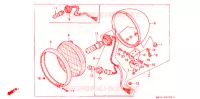 PHARE (TF/TG/TH/TJ/TL/TN/TP) pour Honda REBEL 250 Pull back handle de 1991