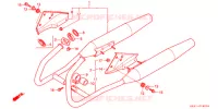 SILENCIEUX D'ECHAPPEMENT (TF/TG/TH/TJ/TL/TN/TP) pour Honda REBEL 250 Pull back handle de 1991