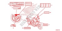 ETIQUETTE DE PRECAUTIONS pour Honda CB 1000 R ABS RED de 2014