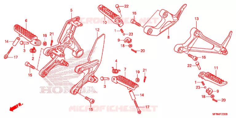 REPOSE PIED Honda MOTO 1000 CB 2013  CB1000RD