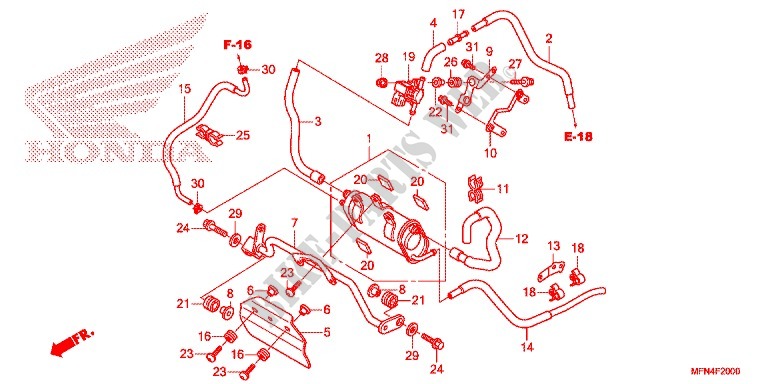SYSTÈME DE RECYCLAGE DES GAZ pour Honda CB 1000 R de 2013