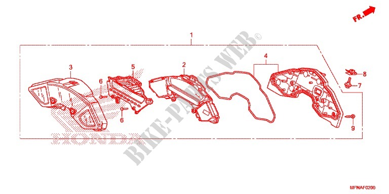 COMPTEUR pour Honda CB 1000 R de 2015
