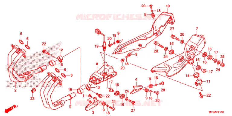 SILENCIEUX D'ECHAPPEMENT Honda MOTO 1000 CB 2016  CB1000RG